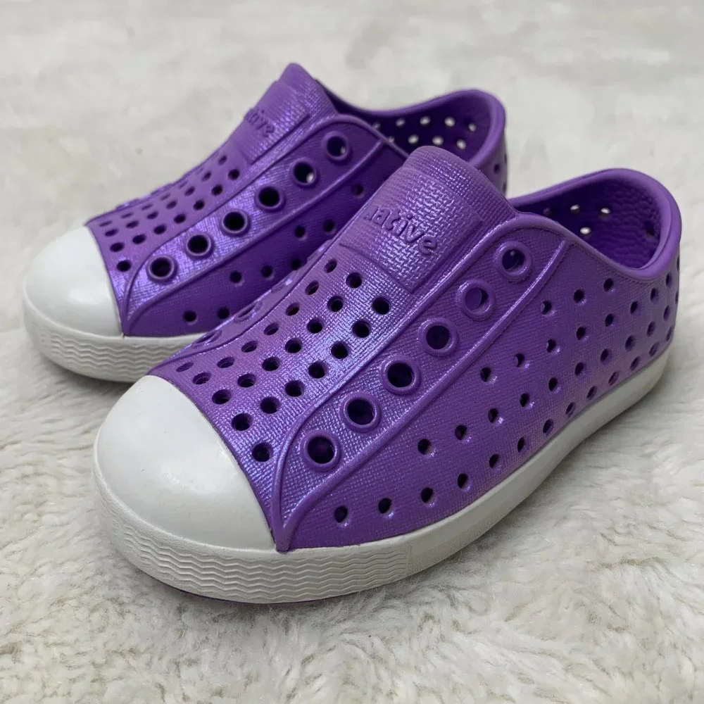 Native Purple Slip-On Water Friendly Toddler Shoes